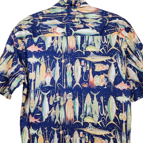 John Severson Collection by Kahala Hawaiian Shirt Deep Sea Fishing Men's Small - Picture 5 of 7